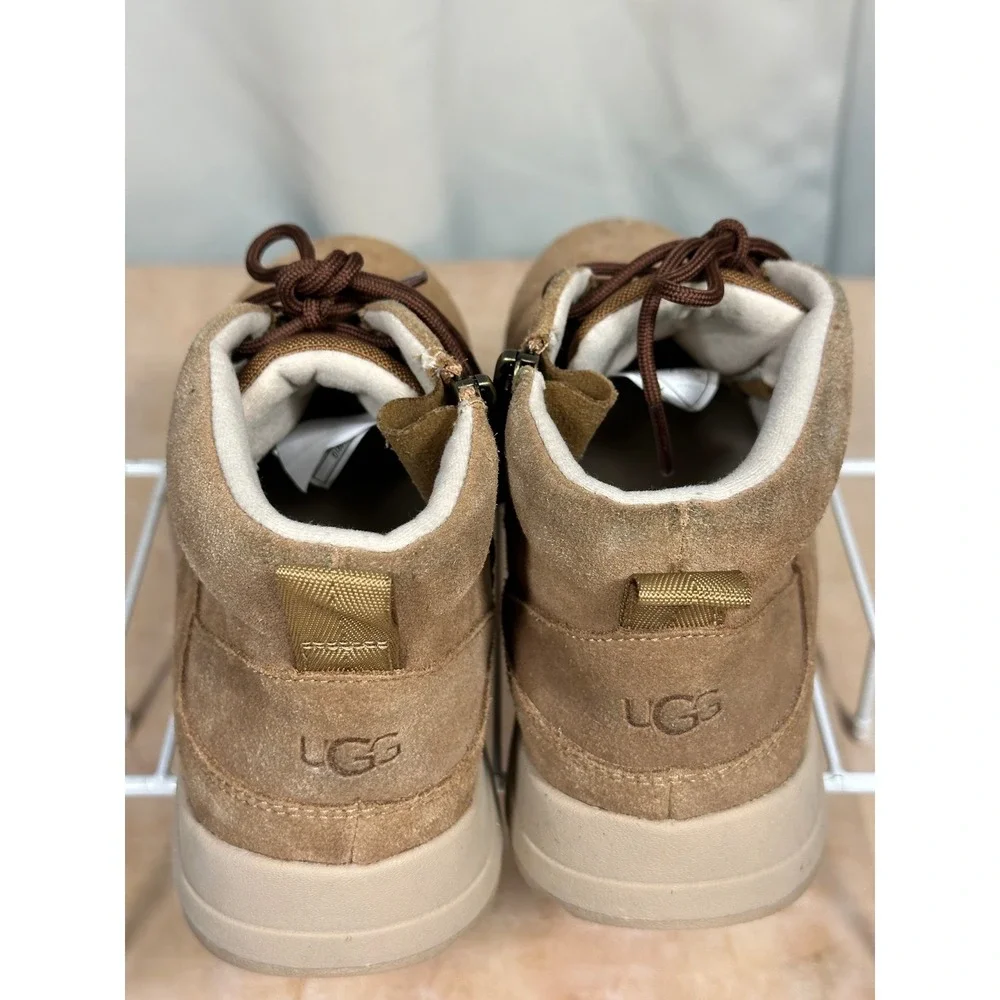 UGG Highland Heritage Chestnut Suede Lace Up Side Zip Ankle Boots 1125410K Kid 4